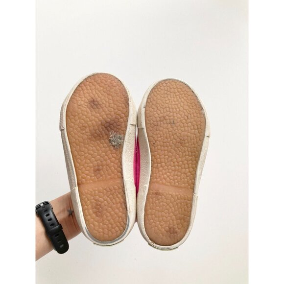 Kids' POLO RALPH LAUREN Neon Pink Orange Embroidered Logo Sneakers, Size 25.5/9 - Picture 9 of 11